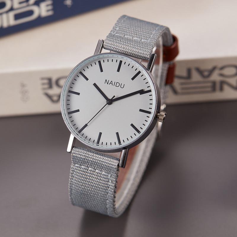New Popular Simple Boys and Girls Watch Canvas Strap Japanese and Korean Fashion Trend Student Watch Forest Cloth Strap