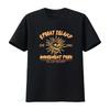 Spooky Island Amuseunisext Park Resort Halloween Skull T Shirt Vintage Stretched Unisex Graphic Soft Streetwear Versatile