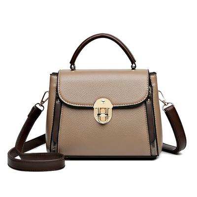 Schlichte und elegante Damentasche, einfarbig, hochwertige Textur, kleine quadratische Tasche, für Arbeit und Freizeitreisen, Umhängetasche mit einer Schulter.