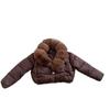 Spot winter new  short fashion warm down cotton clothes  foreign style European and American fur collar jacket women