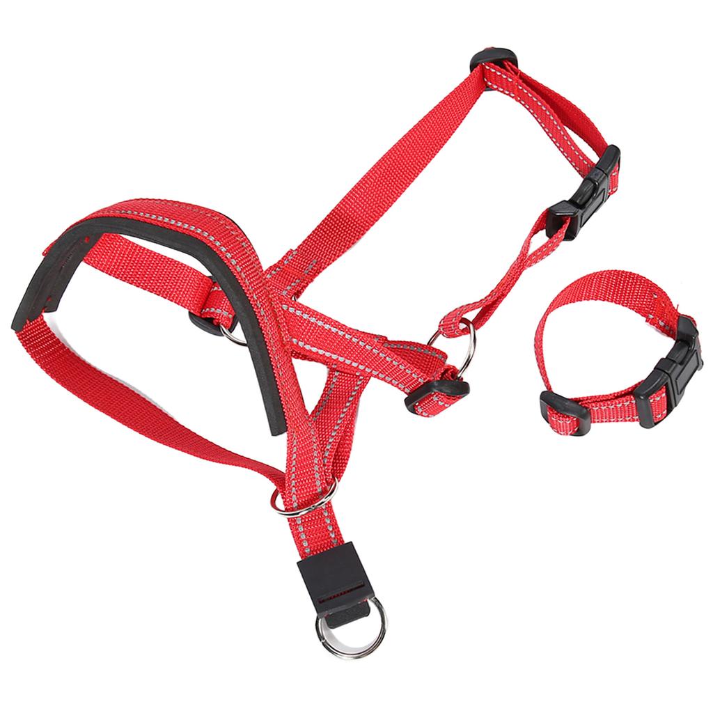 Headcollar Dog Muzzle Adjustable Breathable Prevent Biting Barking Chewing Dog Mouth Guard Cover for Walking Training L