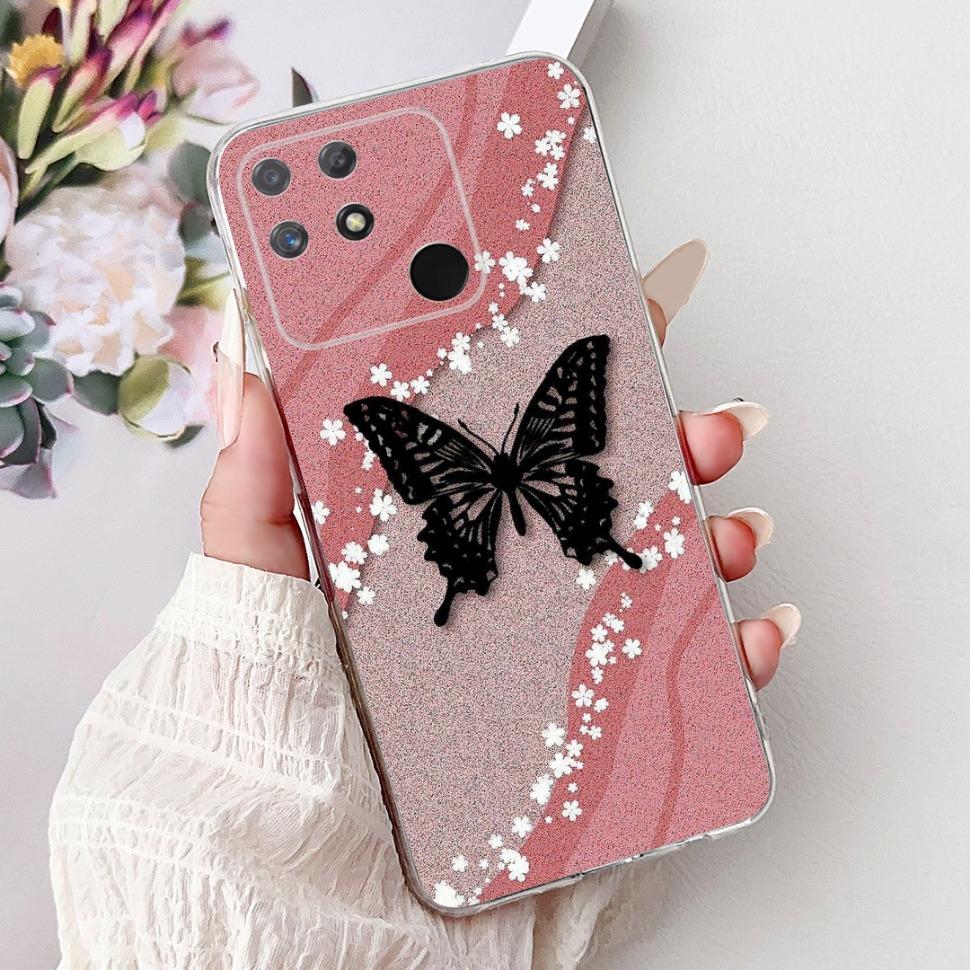 Soft Full RMX3430 Protective Cover For Realme Narzo 50A Casing Cat Pattern For Realme Narzo 50A Narzo50A Silicone Covers Case