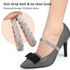 Luxury Rhinestones Women Shoelaces for Heels Ankle Shoes Belt Holding Bundle Shoelace Sandals Elastic Laces Shoe Accessories