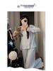 Women's Ins Camisole Three-Piece Set: Long Sleeve Top & Pants | Loose Korean-Style Autumn/Winter Home Wear