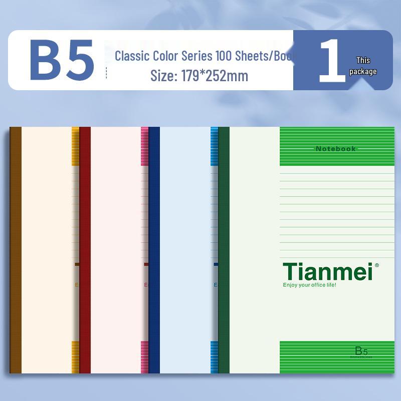 A4 Soft Cover Notebook, B5 Homework Book, A5 Office Notebook - Ideal for Students and Office Use
