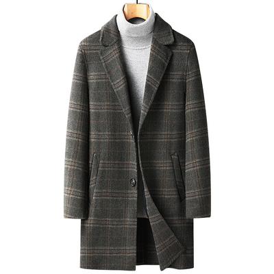 Verdickter mittellanger und langer Trenchcoat für Herren im Herbst und Winter