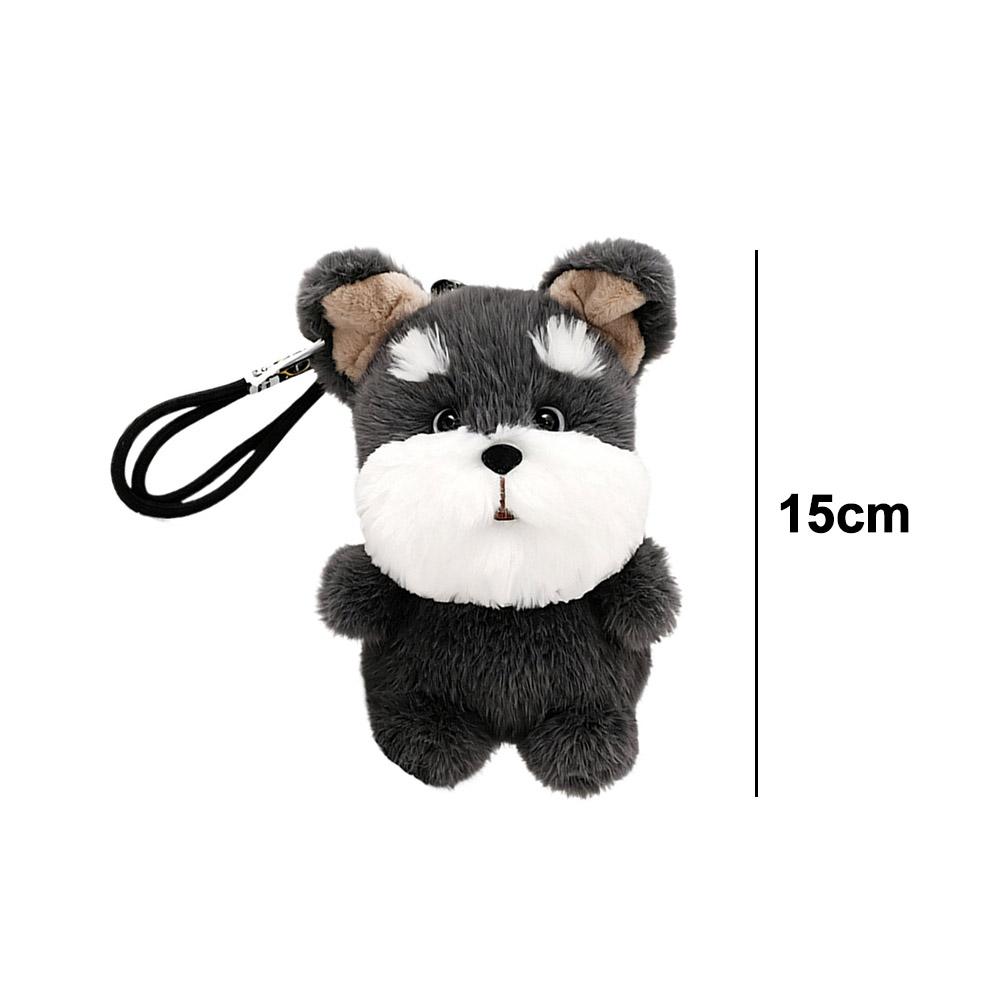 Cute Dog Plush Keychain Cartoon Stuffed Puppy Bag Pendant Backpack Charm Kawaii Animal Key Ring Holder Birthday Kids Gifts