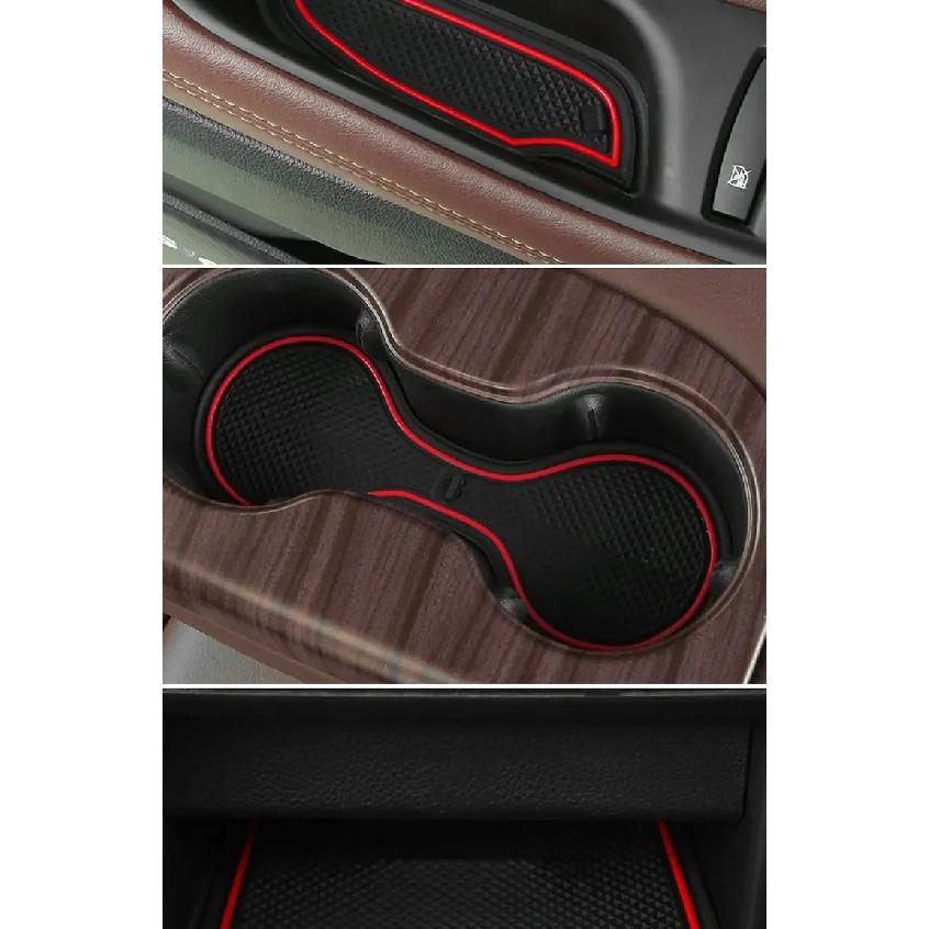 Non-slip Rubber Mat Door Groove for Nissan Almera N17 Sunny Versa Latio 2014~2017 Gate Slot Cup Pad Car Stickers Accessories