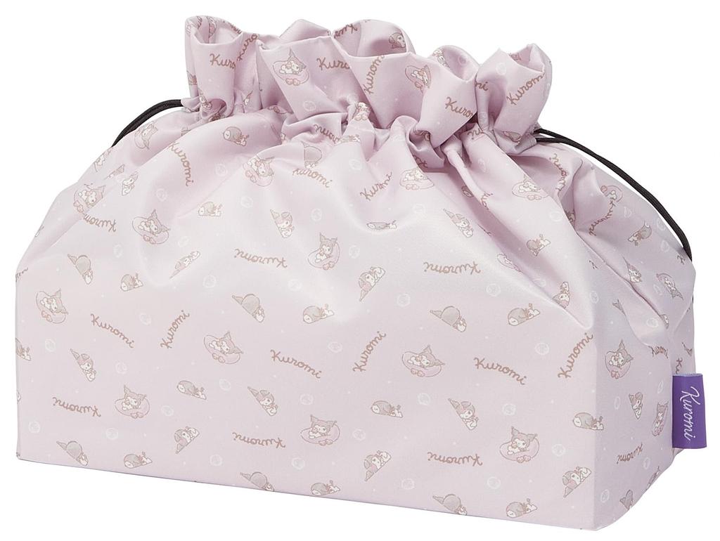 Skater Plush Bag with Drawstring Sanrio Kuromi Basket-Style Charm, KNBB1-A
