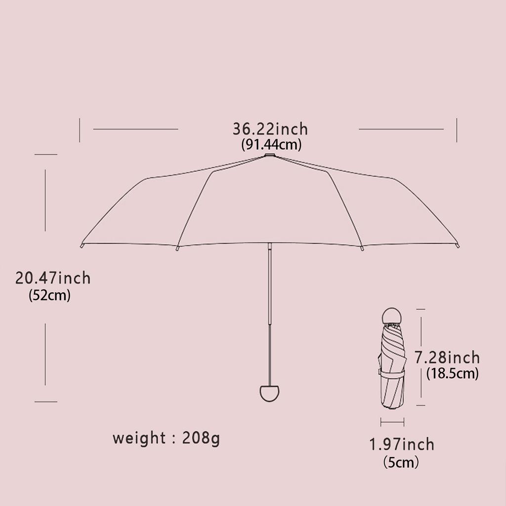 Xiaomi Ultralight Portable Capsule Umbrella UV Protection Umbrella Mini Five-fold Umbrella Eight Bone Pocket Umbrella Summer Outdoors