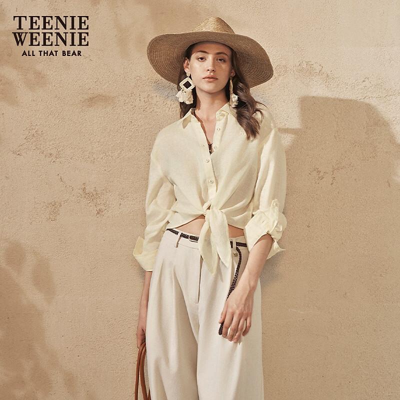 Teenie Weenie Women's Chic Knotted Long Sleeve Shirt