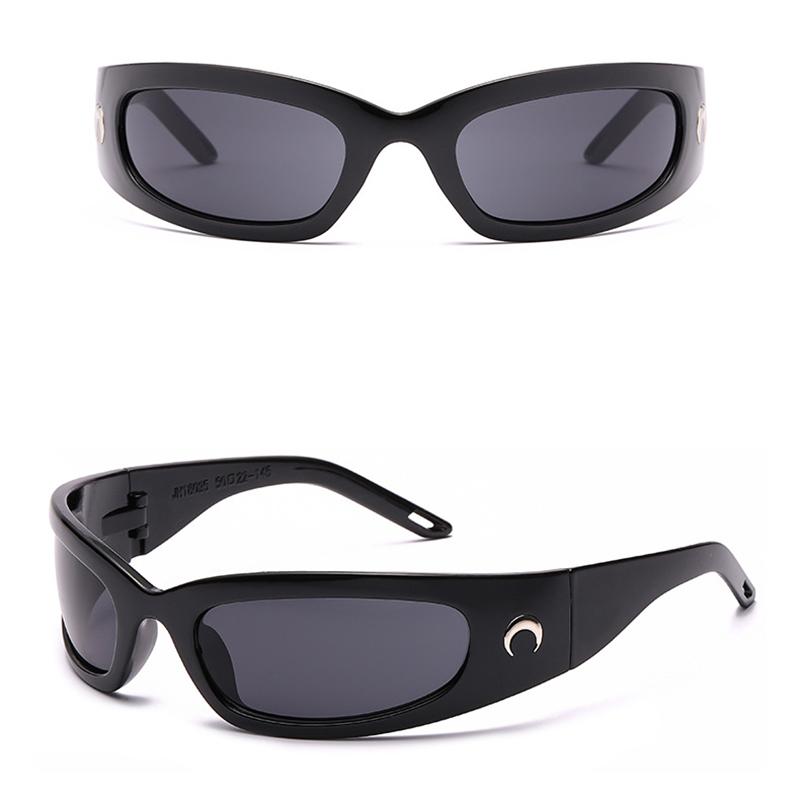Hot selliing Hip Hop Punk Outdoor Vintage Women Sunglasses Rectangular Vlogger Men Sun Glasses Accessories UV400 Cycling Moon Sports Trend