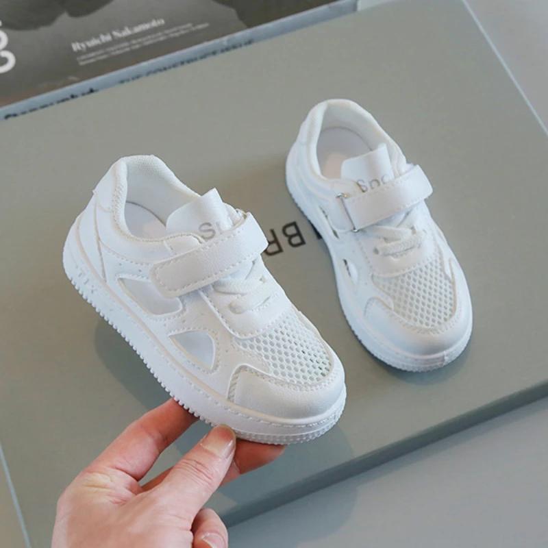 Children Shoes Spring Simple Versatile Soft Soled Mesh Shoes Fashion Anti Slip Casual Shoes Breathable Kids Boy Sneakers Zapatos