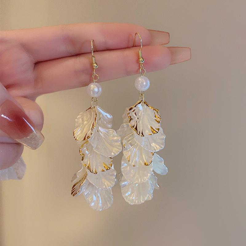 2025 Retro Blume Perle Quaste Ohrringe - Elegante Damen Luxus Hängeohrringe