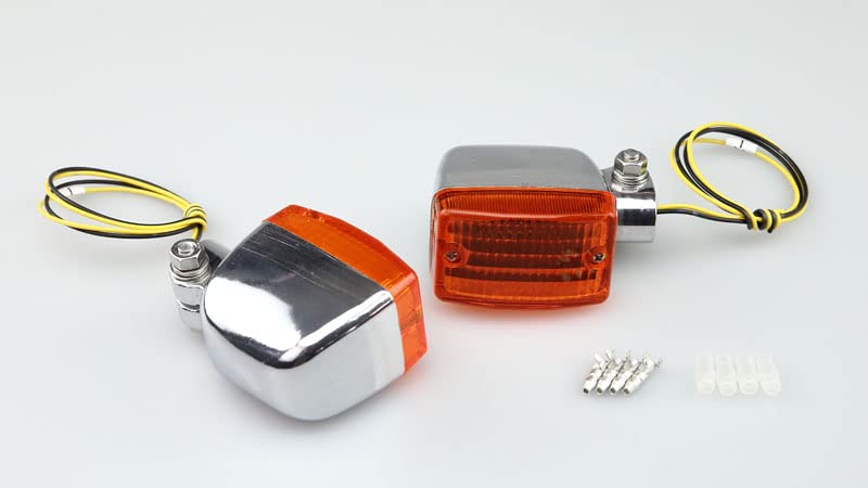 Kijima Części motocyklowe Lampa kierunkowskazu Typ kwadratowy Srebrny klosz Uniwersalny #470 Korpus/Bursztynowy 219-5191