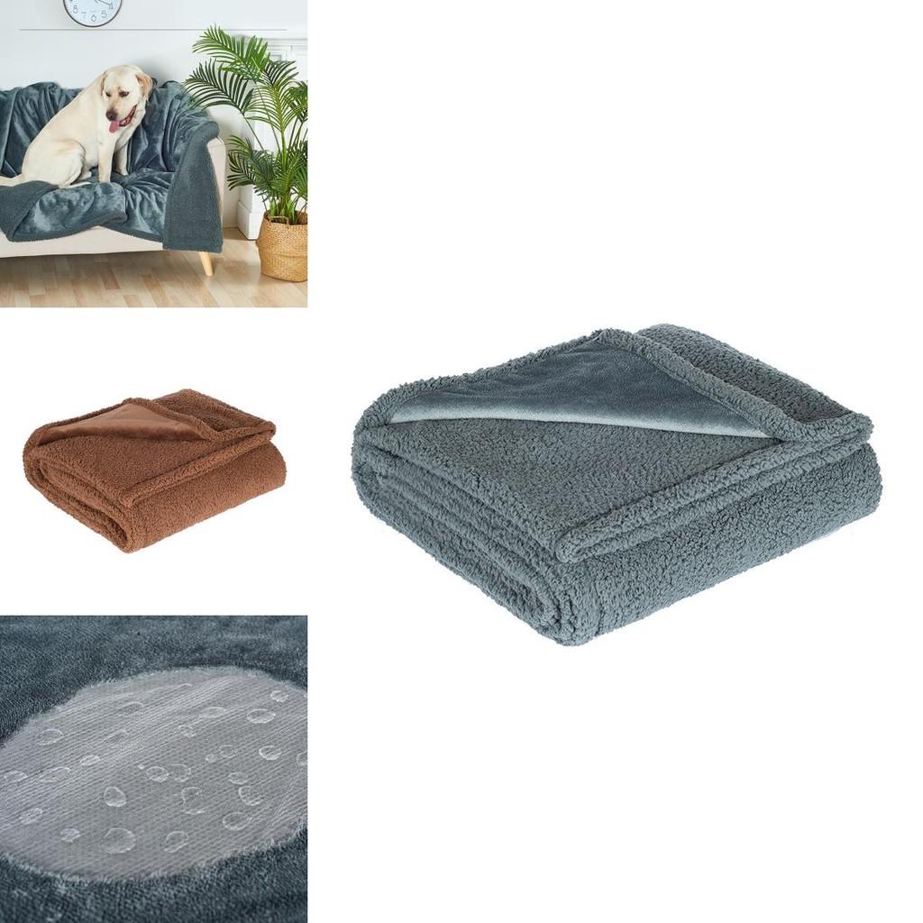 Durable Waterproof Pet Blanket Thick Flannel Plush Sherpa Design Perfect For Dog Beds And Lounging