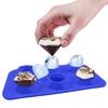 6 Lattices Silicone Ice Cube Mold Diamond Shape Tray for Jelly Candy Chocolate DIY Supplies Dark Blue