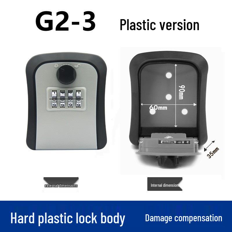 Temporary Key Storage Box for Construction Sites and Dorms with Anti-Theft Lock and Peephole