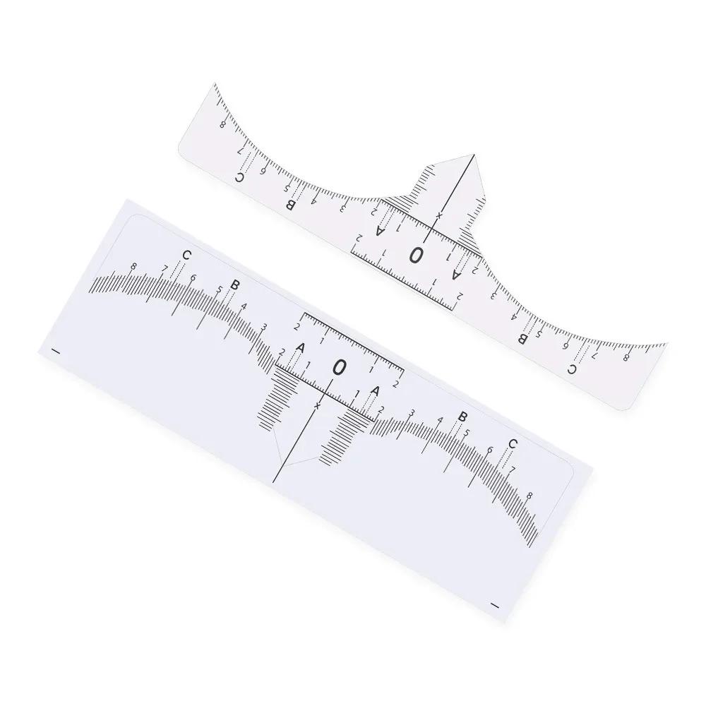 100pcs Disposable Tattoo Eyebrow Ruler Sticker Adhesive Microblading Tattoo Measurement Tools for Permanent Makeup