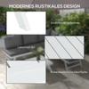 4-Piece Garden Seating Group Lounge Furniture Set 4-Piece, 115 Cm X 61 Cm X 65 Cm, Grey + White
