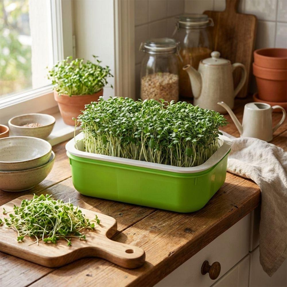 2Pcs High Ventilation Germination Tray Double Layer Grow Nursery Plate  Household Cultivation