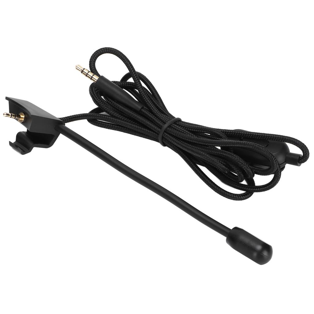 Gaming Headset Microphone Cable Adjustable Volume Replacement Wireless Headphone Cable with Mute Switch for QC35