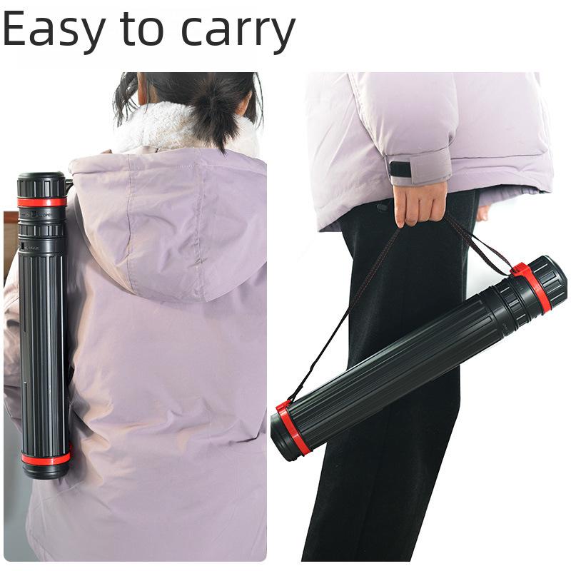 Black Plastic Retractable A1 Poster Tube | Portable Art & Drawing Storage Tube