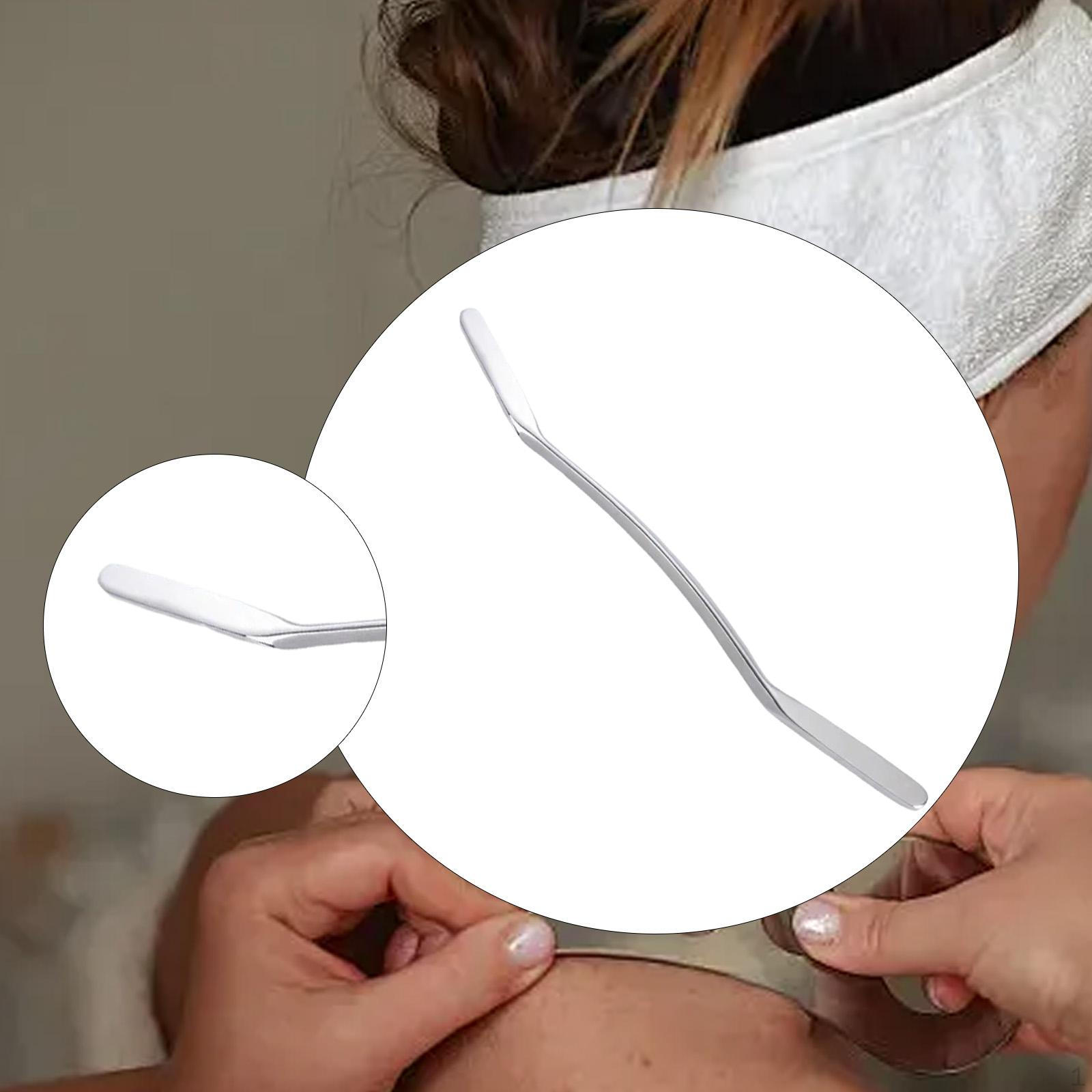 

Gua Sha Massage , Portable Stainless Steel for Full Body And Face 30x1.5x0.8cm