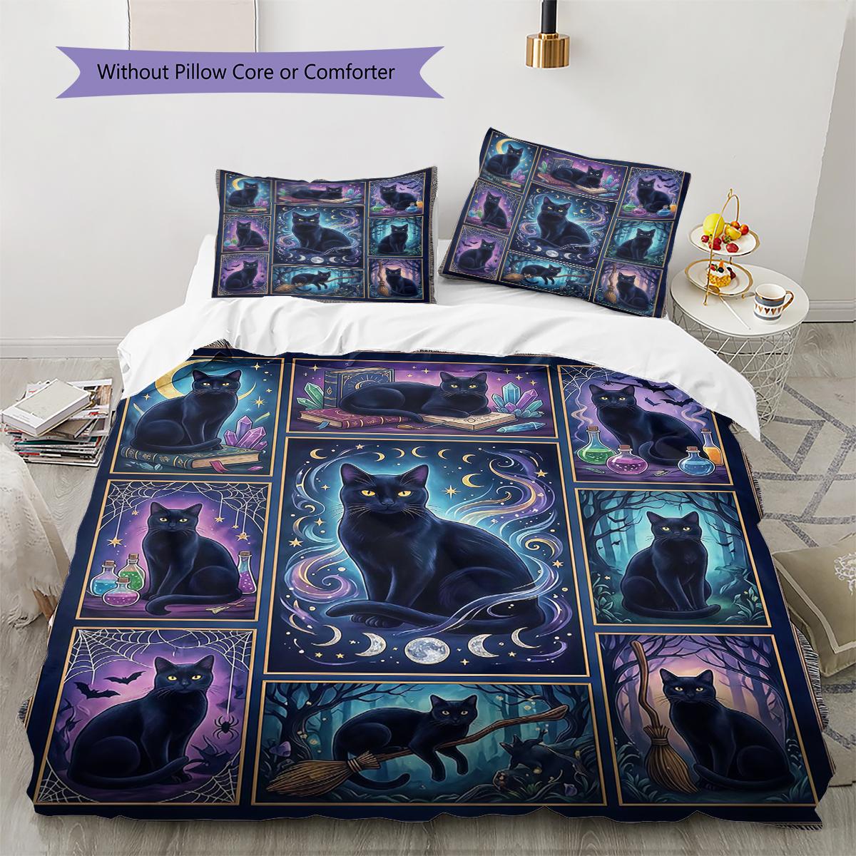 

Retro Tarot Card Skull Pattern Bedding,Quilt Set Quilt Cover Pillowcase Home Birthday Gift (1 * duvet cover + 2 * pillowcase, without core) 135x200cm