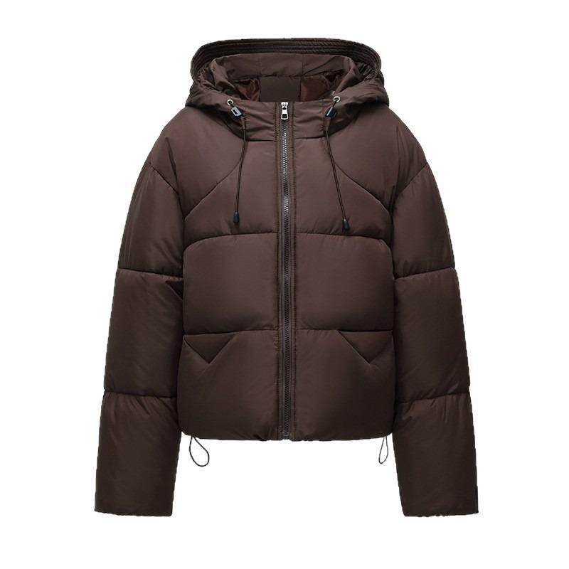 Down Cotton Clothes Women's Winter New Fashion Hooded Warm Thickened Casual Bread Clothes Jacket