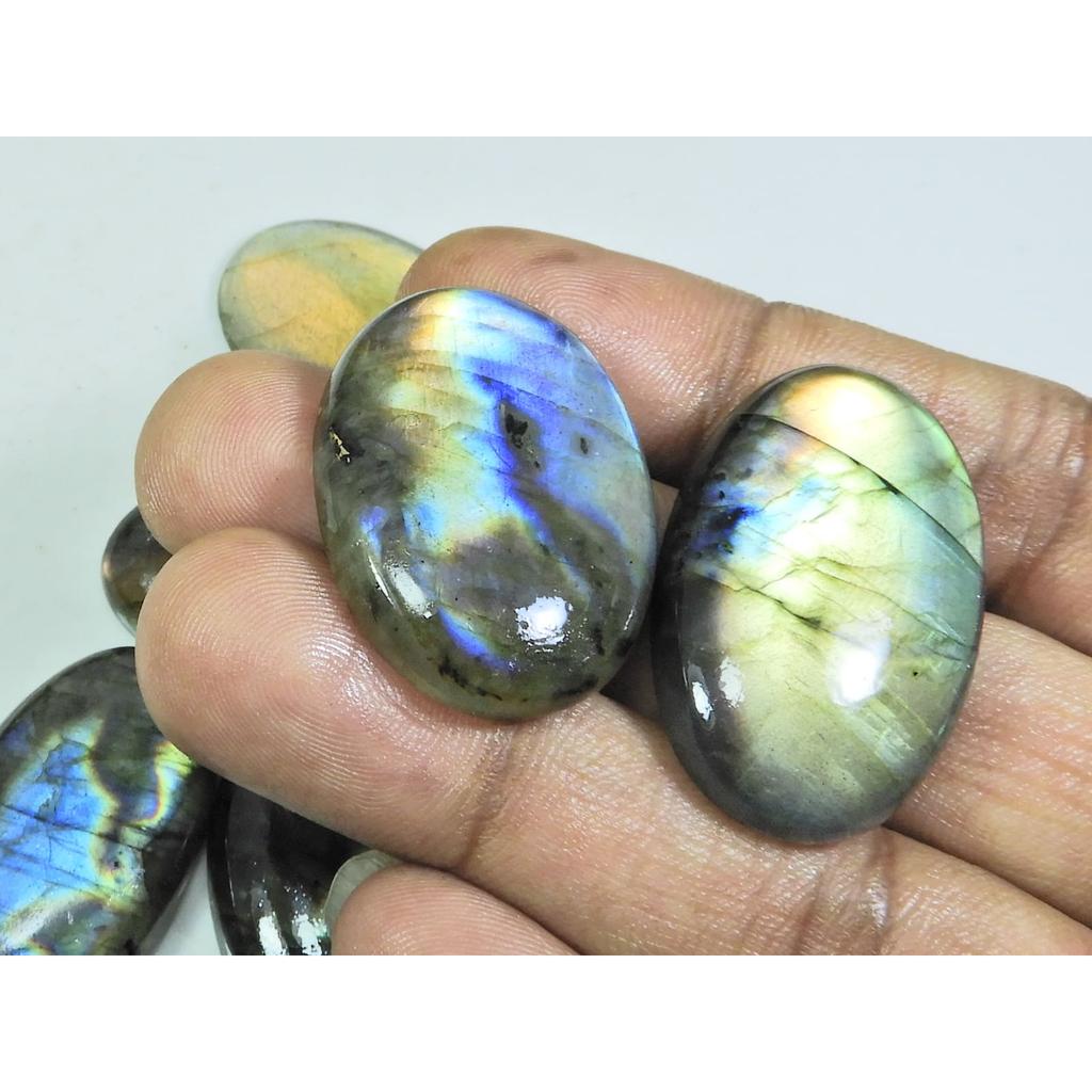 21X32-24X34MM Natural Multi Purple Labradorite Oval Cabochon Gemstone 6Pcs LL-946