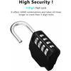 Cadenas à combinaison - YYV - 4 chiffres - Noir - Résistant aux intempéries - Idéal pour casiers