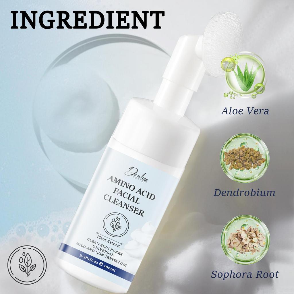 Amino Acid Facial Cleanser-Locks In Moisture For Soft, Supple Skin-Nourishes And Revitalizes For A Healthy Glow-Suitable For All Skin Types, 100ml