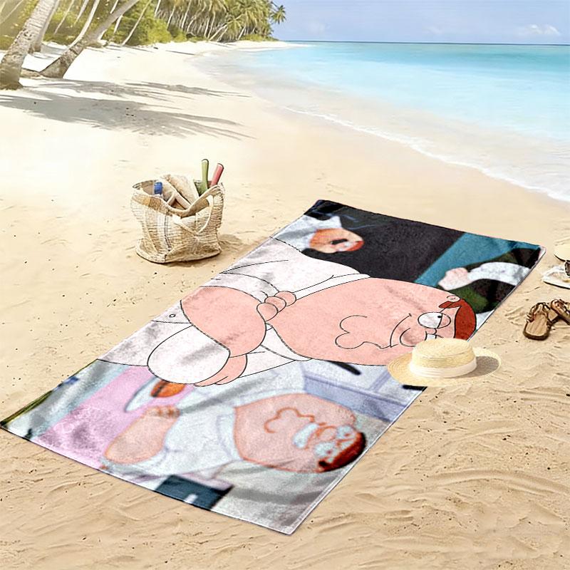 Peter Griffin Print Beach Towel, Large Soft Quick Dry Towel for Beach Camping Swimming