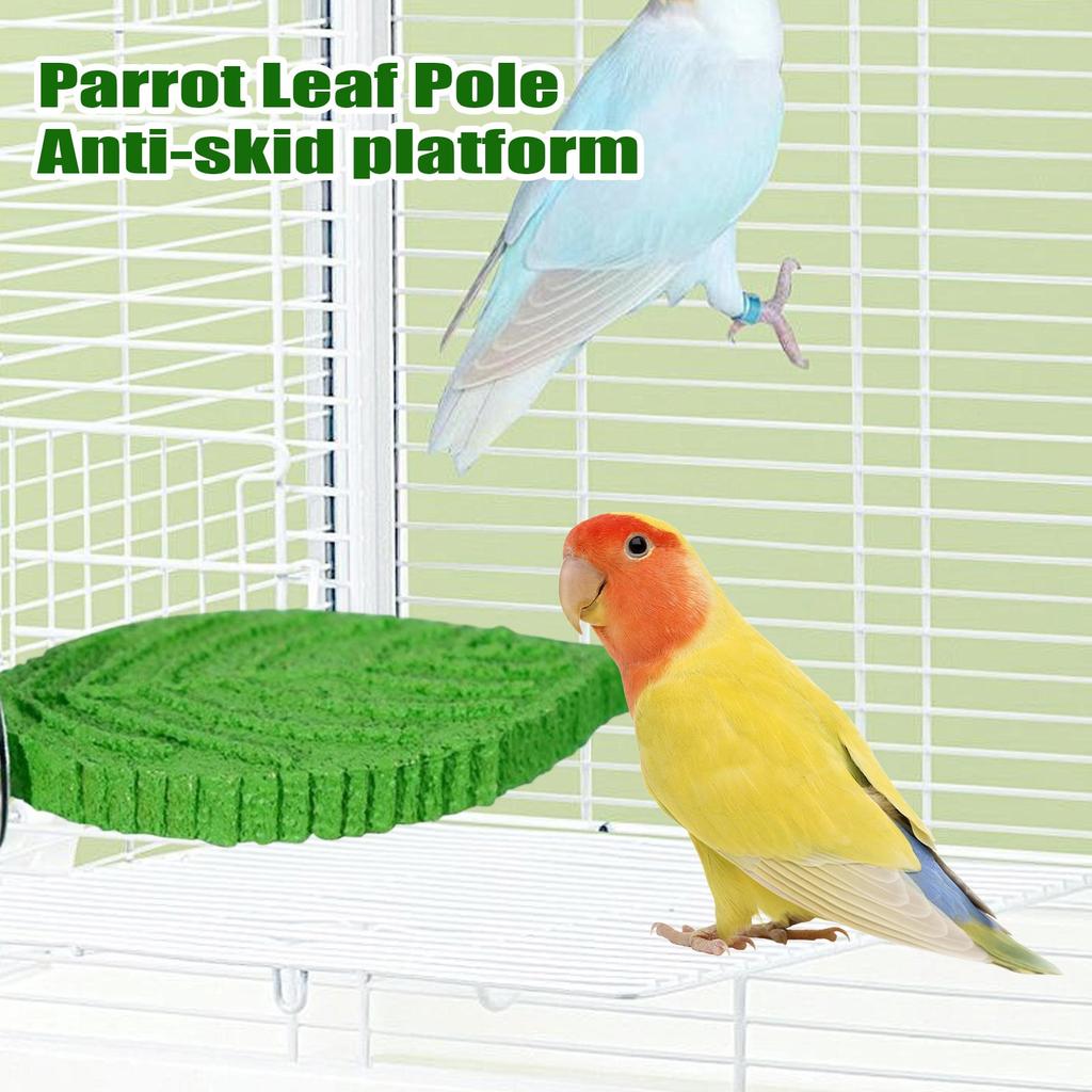 Parrot Leaf Standing Rod, - , Suction Cup, Grinding Claws, Resin Perching Station Poles