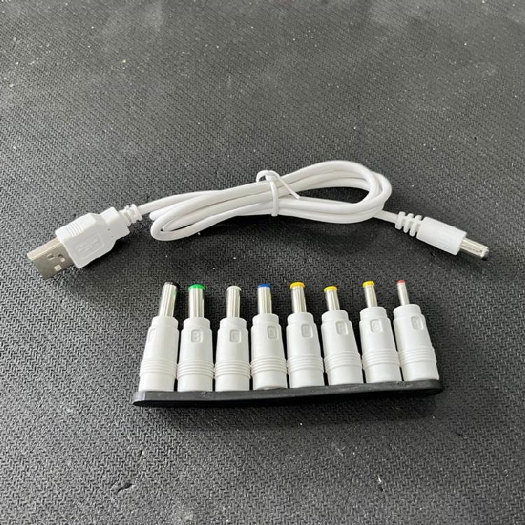 USB5V To DC9V 12V Converter Cable USB to DC9V 12V Charging Cable with 8Adapters