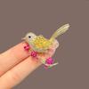 Colorful Rhinestone Auspicious Magpie Bird Brooches for Women Good Luck Badges Crystal Party Brooch Pins Gift