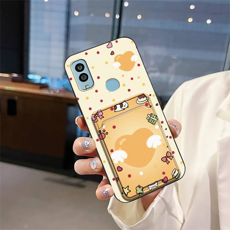 Waterproof Silicone Phone Case For Kyocera Android One S10/S9/KC-S304 Anti-knock Graffiti Cartoon Card slot Cute Durable