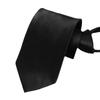 Tie Men'S Solid Color Business Stripe Zipper Groom'S Wedding Narrow Hand Bow Tie Free Black Glossy Tie