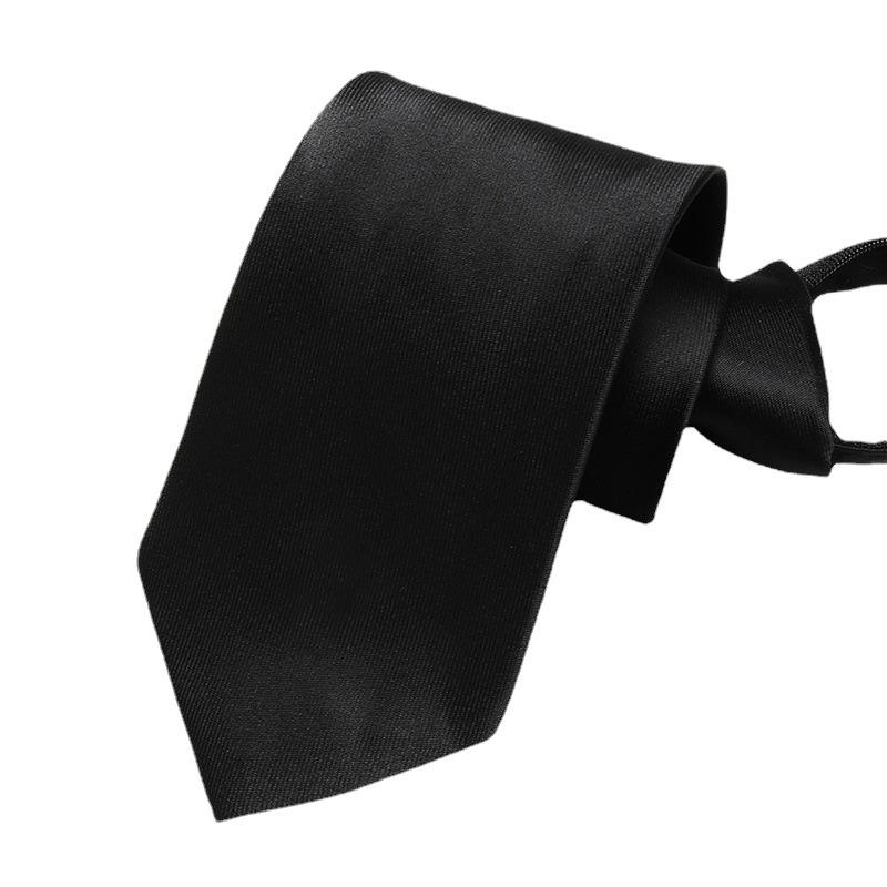 Tie Men'S Solid Color Business Stripe Zipper Groom'S Wedding Narrow Hand Bow Tie Free Black Glossy Tie