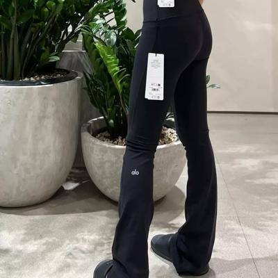 ALO Yoga Wijde Leggings Dames Hoge Taille Slim Fit Sneldrogend Elastische Trainingsbroek