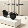 New Classic Frog-Eye Sunglasses Metal Double-Bridge Stylish UV400 Shades Eyewear for Fishing and Driving Outdoor Travel Eyewear