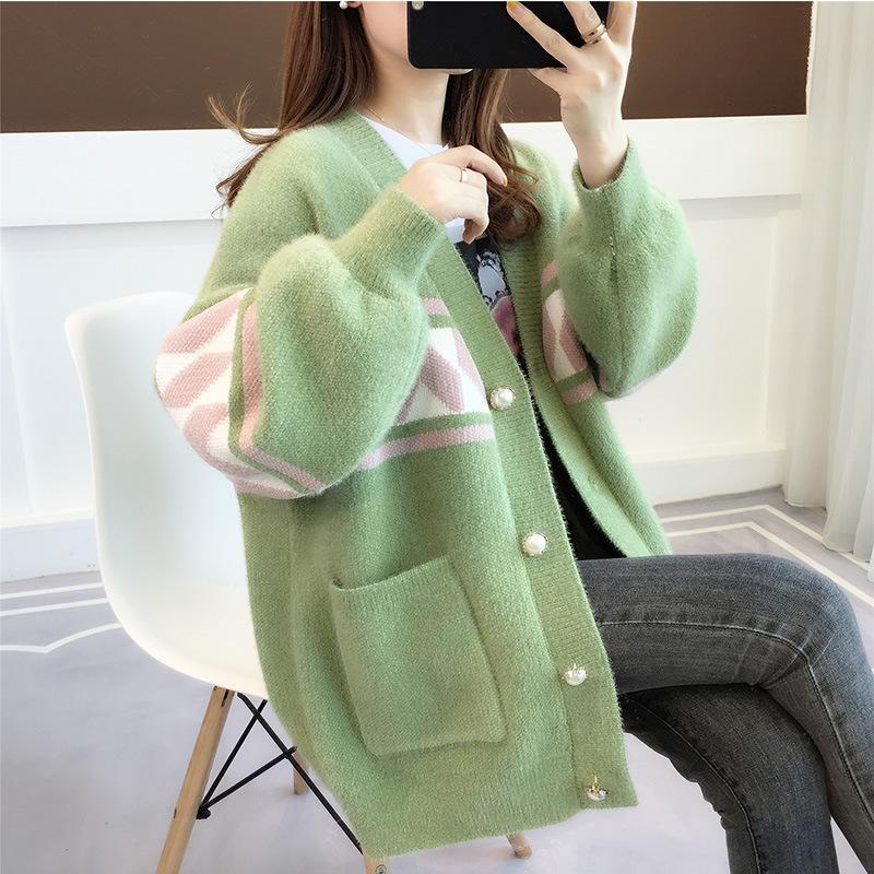 Women's Fashion Casual Fall Winter Long Sleeve V-Neck Sweaters