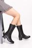 Women Modern Stylish Fashion Boots Boots Genuine Leather Genuine Leather Heeled Ankle Boots Black