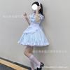 Sex Underwear Two-dimensional Blue Japanese Cute Girl Pure Desire Lolita Maid Pleated Dress Maid