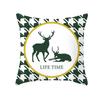 New Green Geometric Pillowcase Houndstooth Lattice Antler Plaid Sleeping Pillow Cover