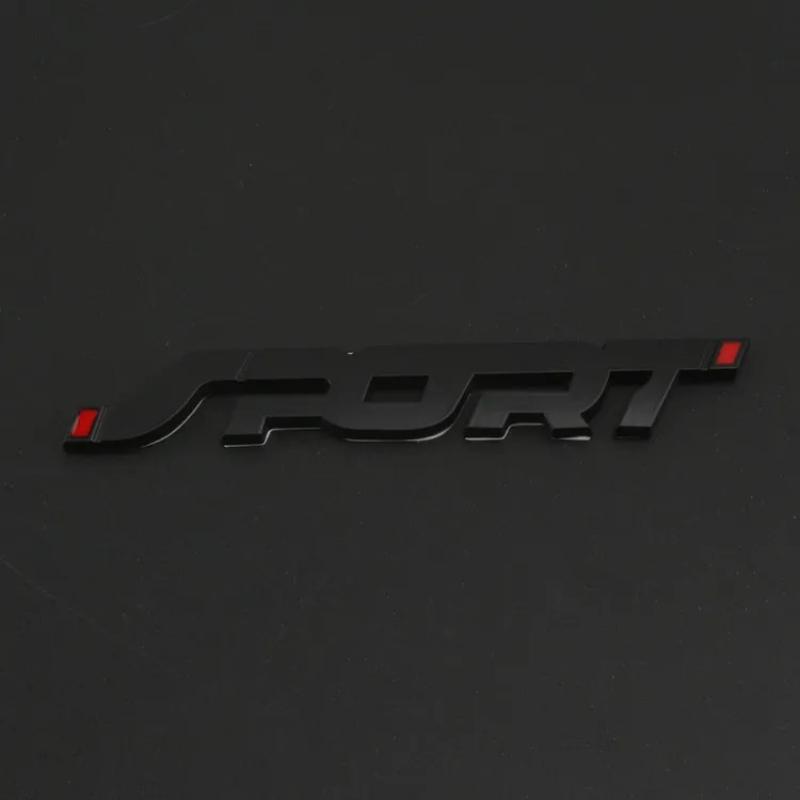 1Pc Car Accessories Sticker Styling Metal 3D Chrome Black Auto Car Trunk Racing Sport Word Letter Logo Emblem Badge Decal Sticker