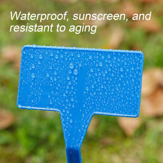 5 Pcs Plant Tags Reusable Plastic T Shape Plant Labels Plant Markers Inserted Cards for Flower Bed Garden Nursery Outdoor Gardening