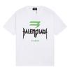 BALENCIAGA Summer New Arrival Cotton Printed Crew-Neck Short-Sleeve T-Shirt White F152