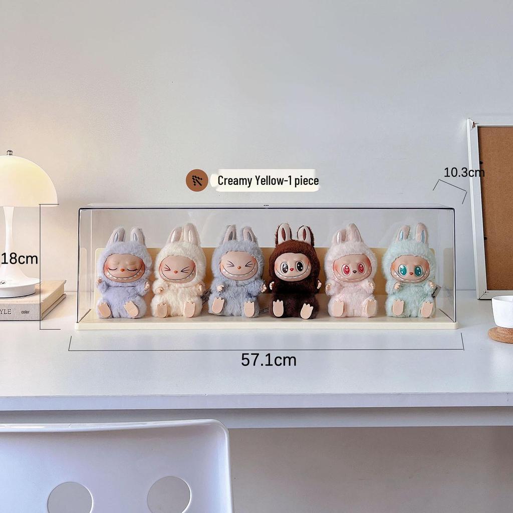 Rotating Labubu Plush Figurine Display Box and Stand